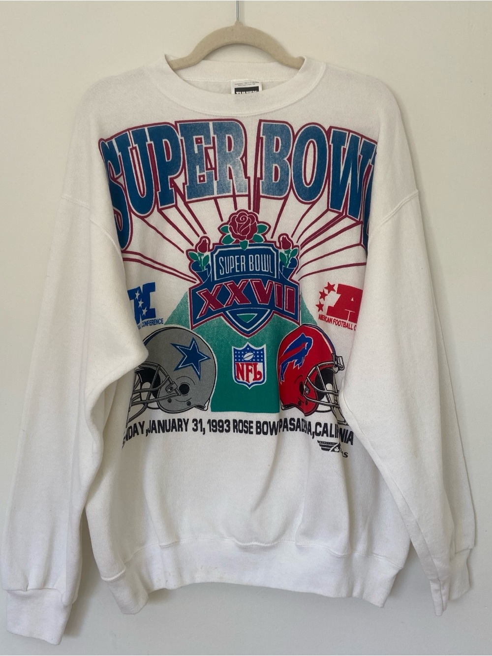 Vintage 1993 Superbowl Sweatshirt Cowboys vs Bills sz XL